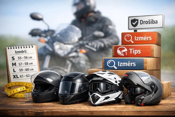 Kā izvēlēties moto ķiveri bez kļūdām