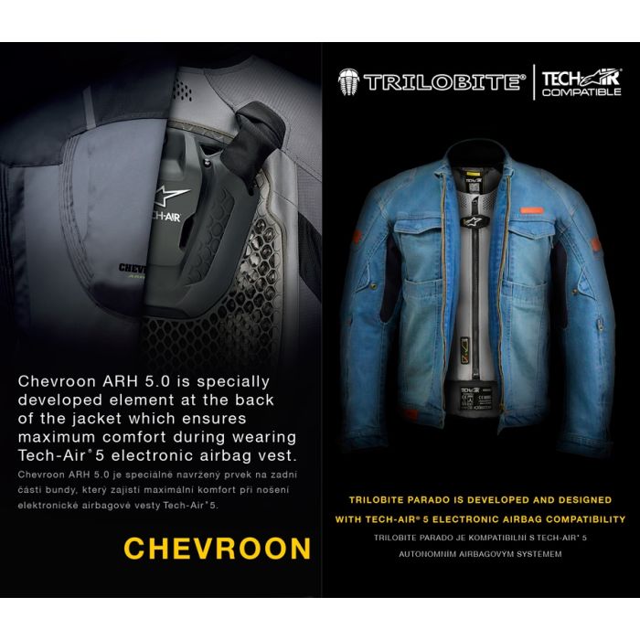 Trilobite 2095 Parado Tech-Air Woman džinsu moto jaka, melna