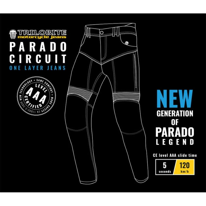 [AAA] Trilobite 661 Parado Circuit Slim LONG moto džinsas, zilas