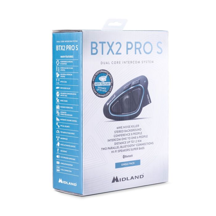 Midland BTX2 Pro S LR Bluetooth intercom