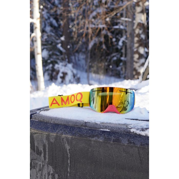 AMOQ Vision Vent+ Magnetic brilles Yellow/Red - Red Mirror