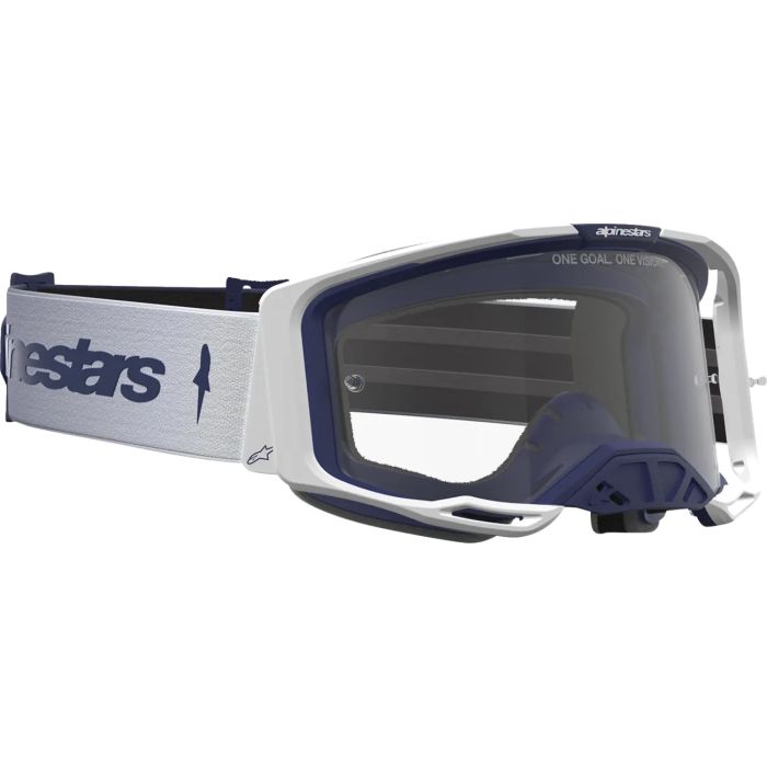 Мотокроссовые очки Alpinestars Vision 8, янтарные, белые с темно-синим