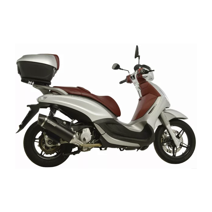 Nero Slip-On Muffler - Stainless Steel PIAGGIO BEVERLY 350 LeoVince
