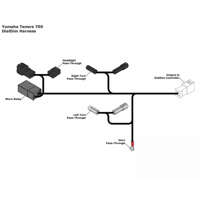 P&P Dialdim Wiring Adapter YAMAHA TENERE 700