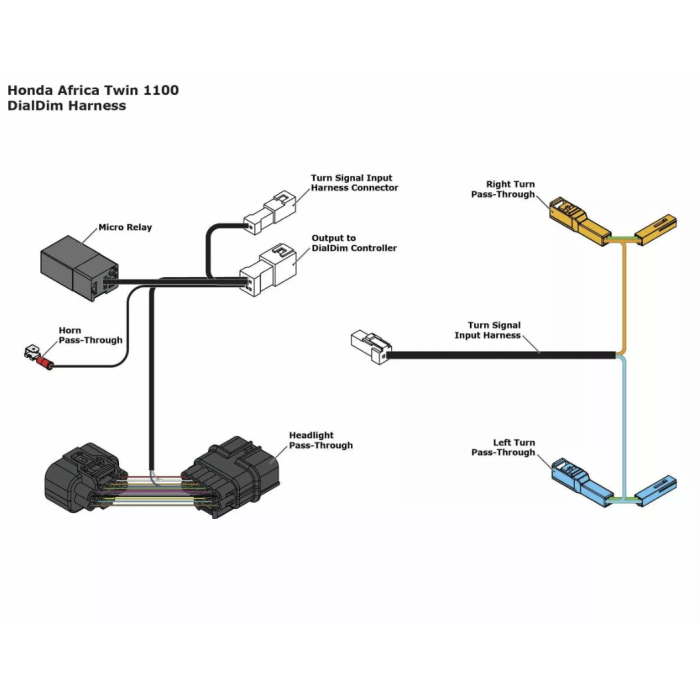 P&P Dialdim Wiring Adapter HONDA AFRICA TWIN 1100