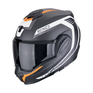 EXO-TECH EVO CARBON COSY Matt Black Orange SCORPION шлем