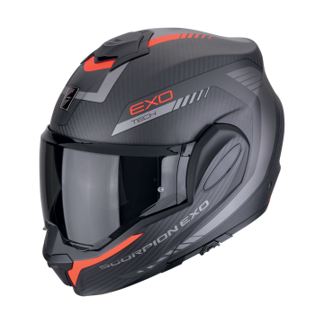 EXO-TECH EVO CARBON COSY Matt Black Red SCORPION шлем