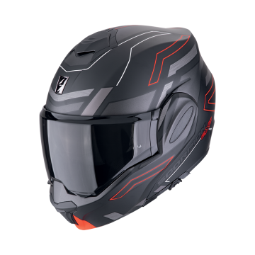 EXO-TECH EVO CONQUER Matt Black Red SCORPION HELMET