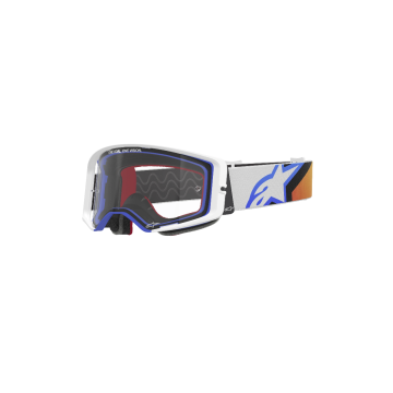 Alpinestars Goggle Supertech CORP BLUE ORANGE Clear