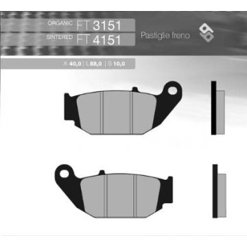 FT4151 Синтетические тормозные колодки Brent