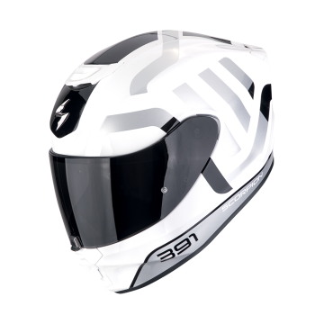 EXO-391 AROK White Black Silver SCORPION HELMET