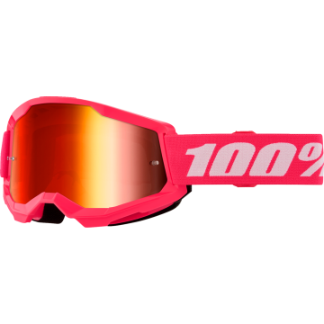 100% MX Brilles Strata 2 Pink Mirror red