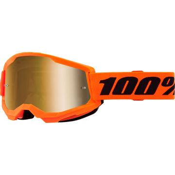 100% MX Brilles Strata 2 Orange Mirror gold