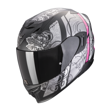 EXO-520 EVO AIR FASTA Matt Black Silver pink SCORPION HELMET