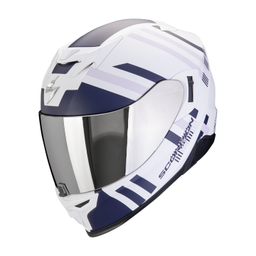 EXO-520 EVO AIR BANSHEE Matt White Blue Purple SCORPION HELMET