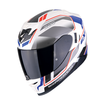 EXO-520 EVO AIR LENA Pearl White Blue SCORPION HELMET