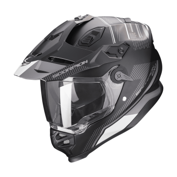 ADF-9000 AIR DESERT Matt Black Silver SCORPION шлем