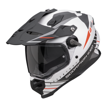 ADF-9000 AIR FEAT Matt White Black Red SCORPION шлем