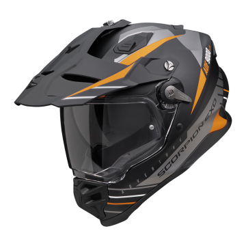 ADF-9000 AIR FEAT Matt Black Silver Orange SCORPION шлем