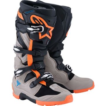 TECH 7 ENDURO BOOTS BLACK/WARM GREY/ORAGE FLUO ALPINESTARS