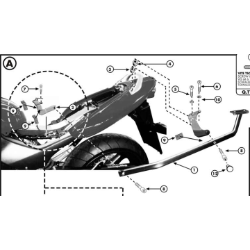 KAPPA stiprinājumus MONOKEY® vai MONOLOCK® Honda Hornet 600(