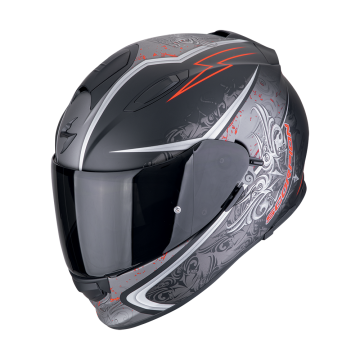 EXO-491 RUN Matt Black Red SCORPION HELMET