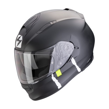 EXO-491 CODE Matt Black Silver SCORPION HELMET