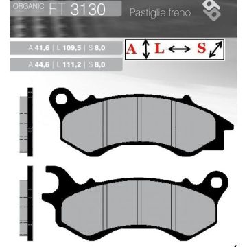 FT3130 BRENTA Органические тормозные колодки