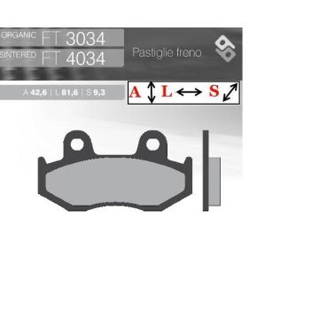 FT3034 BRENTA Органические тормозные колодки