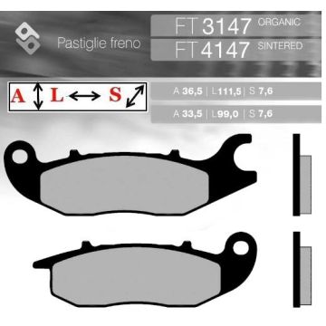 FT4147 Синтетические тормозные колодки Brent