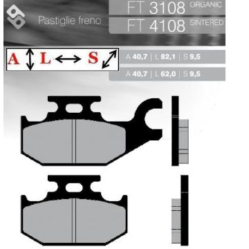 FT3108 BRENTA Органические тормозные колодки