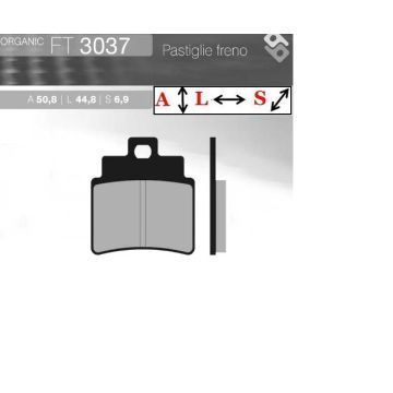 FT3037 BRENTA Органические тормозные колодки
