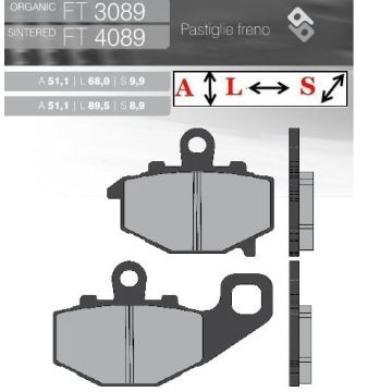 FT3089 BRENTA Органические тормозные колодки