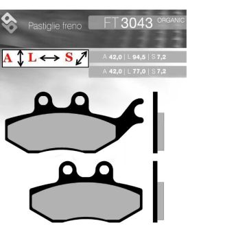 FT3043 BRENTA Органические тормозные колодки