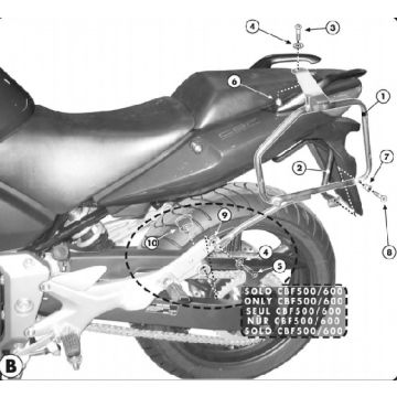 Боковые крепления KAPPA MONOKEY® для Honda CBF 500/600/1000