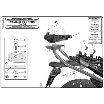 Крепления KAPPA MONOLOCK® для Yamaha FZ1