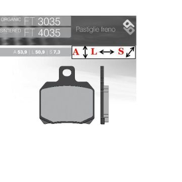 FT3035 BRENTA Органические тормозные колодки