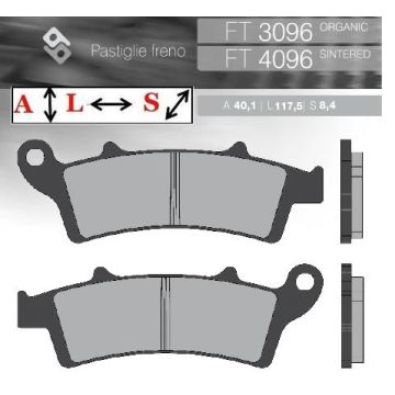 FT3096 BRENTA Органические тормозные колодки