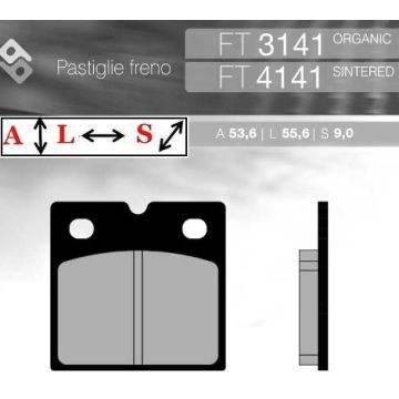 FT3141 BRENTA Органические тормозные колодки