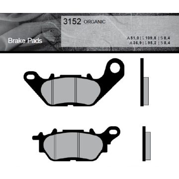 FT3152 BRENTA Органические тормозные колодки