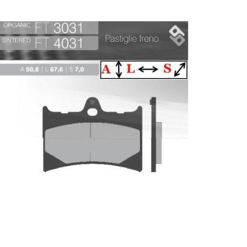 FT3031 BRENTA Органические тормозные колодки
