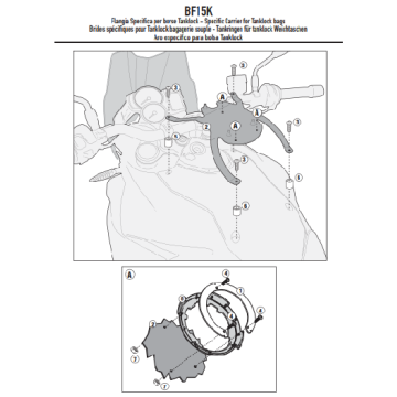 Крепление KAPPA Tanklock для BMW F 650/700/800 GS