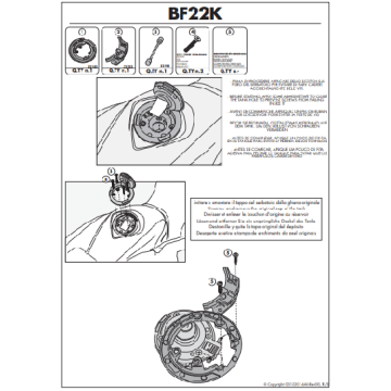 Крепление KAPPA Tanklock для бензиновых BMW F 1200GS (2004 - 2012), F 1200GSA (2006 - 2013)