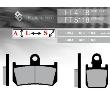 FT4118 Синтетические тормозные колодки Brent