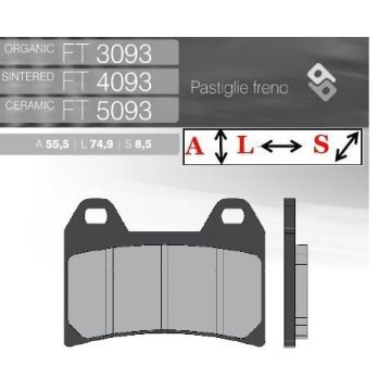 FT3093 BRENTA Органические тормозные колодки