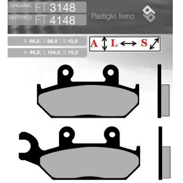 FT3148 BRENTA Органические тормозные колодки