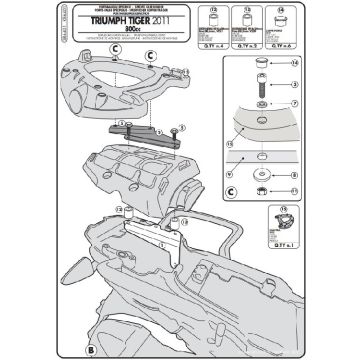 Крепления KAPPA MONOKEY® TRIUMPH Tiger 800 XC /XR