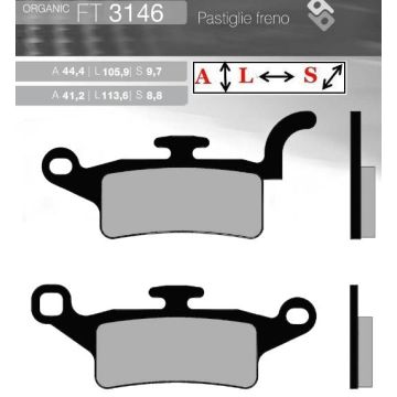 FT3146 BRENTA Органические тормозные колодки