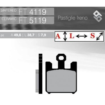 FT4119 Синтетические тормозные колодки Brent