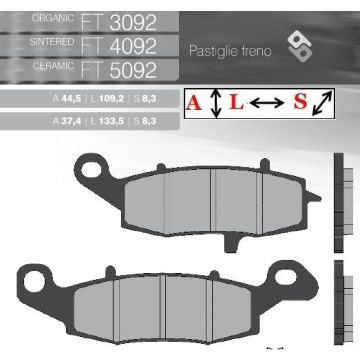 FT3092 BRENTA Органические тормозные колодки